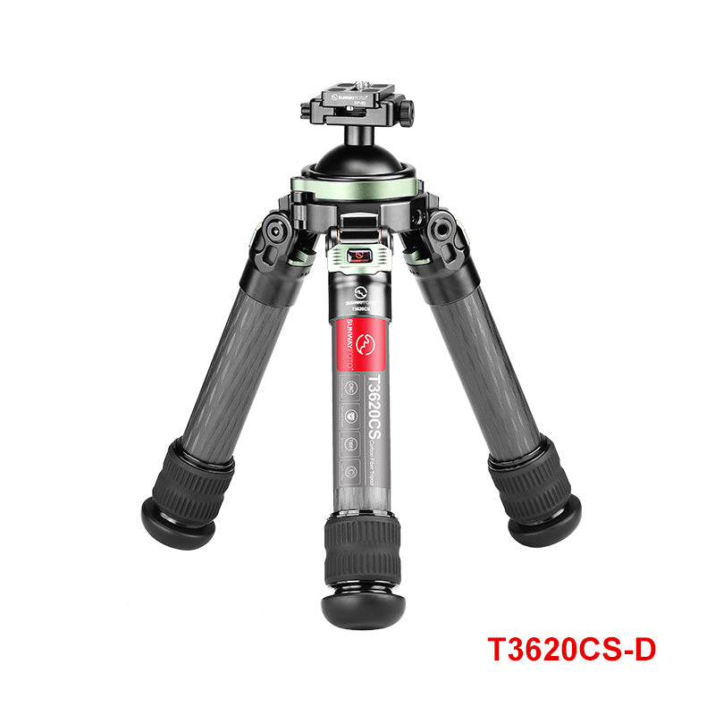 SUNWAYFOTO T3620CS Carbon Fiber Tripod for Rifle,with Heavy Duty Construction,360°Ball Head,Arca-Swiss Plate for Hunting, Shooting, Glassing and Outdoors, load 40kg(88lbs)