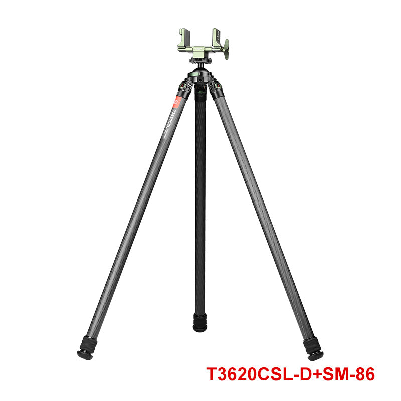 SUNWAYFOTO T3620CSL, 68” Tall Carbon Fiber Tripod with 65mm Hunting Ballhead for Rifle, 36mm Tubes Two Section