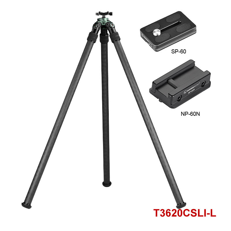 T3620CSLI, 67” Tall Inverted Leg Series Carbon Fiber Tripod with 38mm Arca Ballhead, 36mm Tubes Two Section
