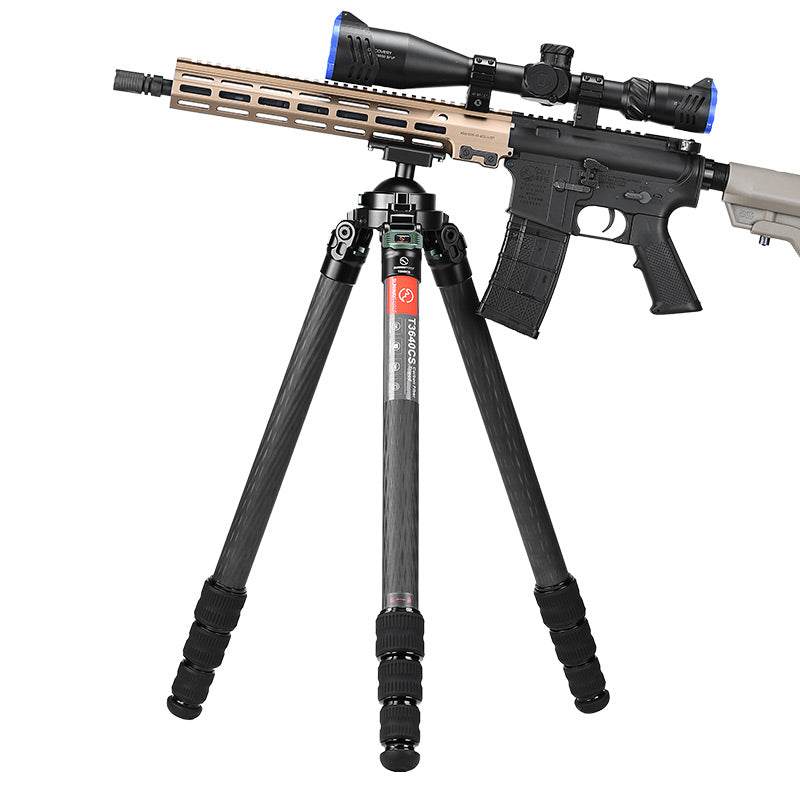 T3640CS Hunting Tripod for Shooting Rifle Stand Carbon Fiber