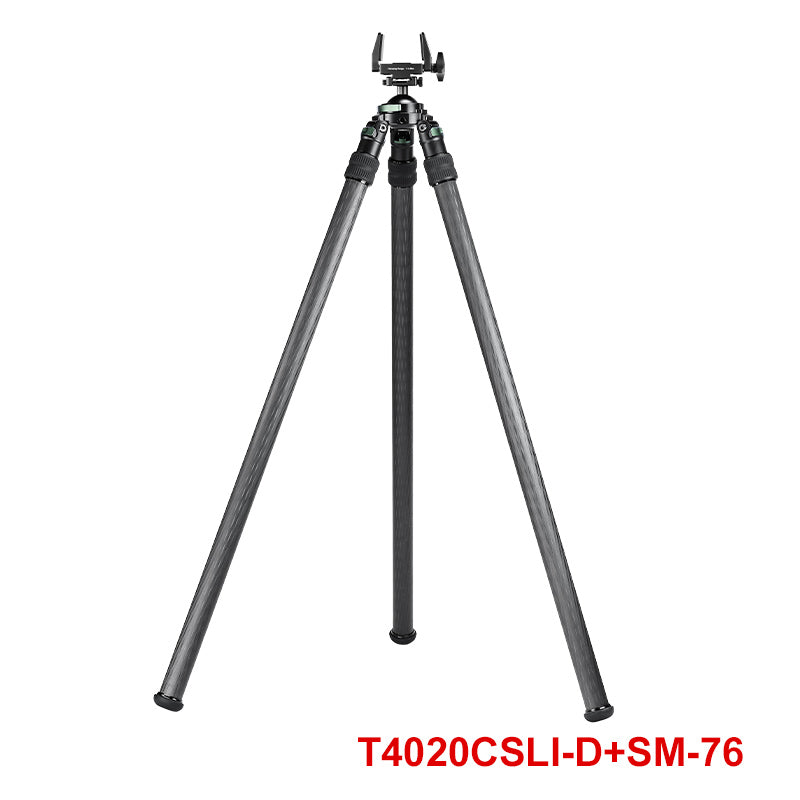 SUNWAYFOTO T4020CSLI, 70” Tall Inverted Leg Series Carbon Fiber Tripod with 65mm Arca Ballhead, 40mm Tubes Two Section