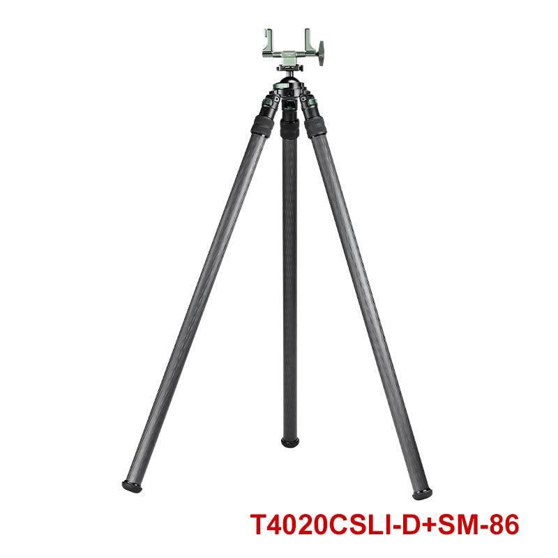 SUNWAYFOTO T4020CSLI, 70” Tall Inverted Leg Series Carbon Fiber Tripod with 65mm Arca Ballhead, 40mm Tubes Two Section