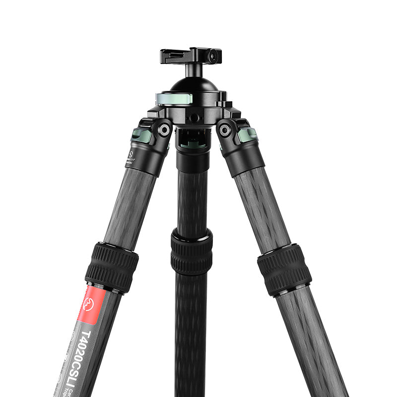 SUNWAYFOTO T4020CSLI, 70” Tall Inverted Leg Series Carbon Fiber Tripod with 65mm Arca Ballhead, 40mm Tubes Two Section