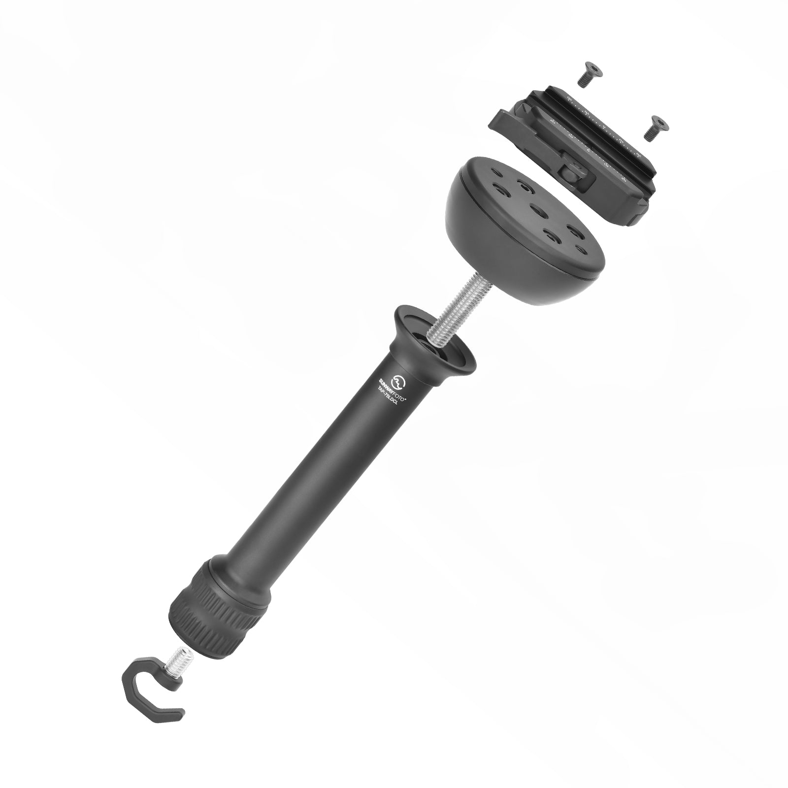 SUNWAYFOTO TAP-75LDCL 75mm Half  Ball Bowl Adapter with extended grip and Arca Swiss / Picatinny Lever Clamp for 75mm Bowl Tripod