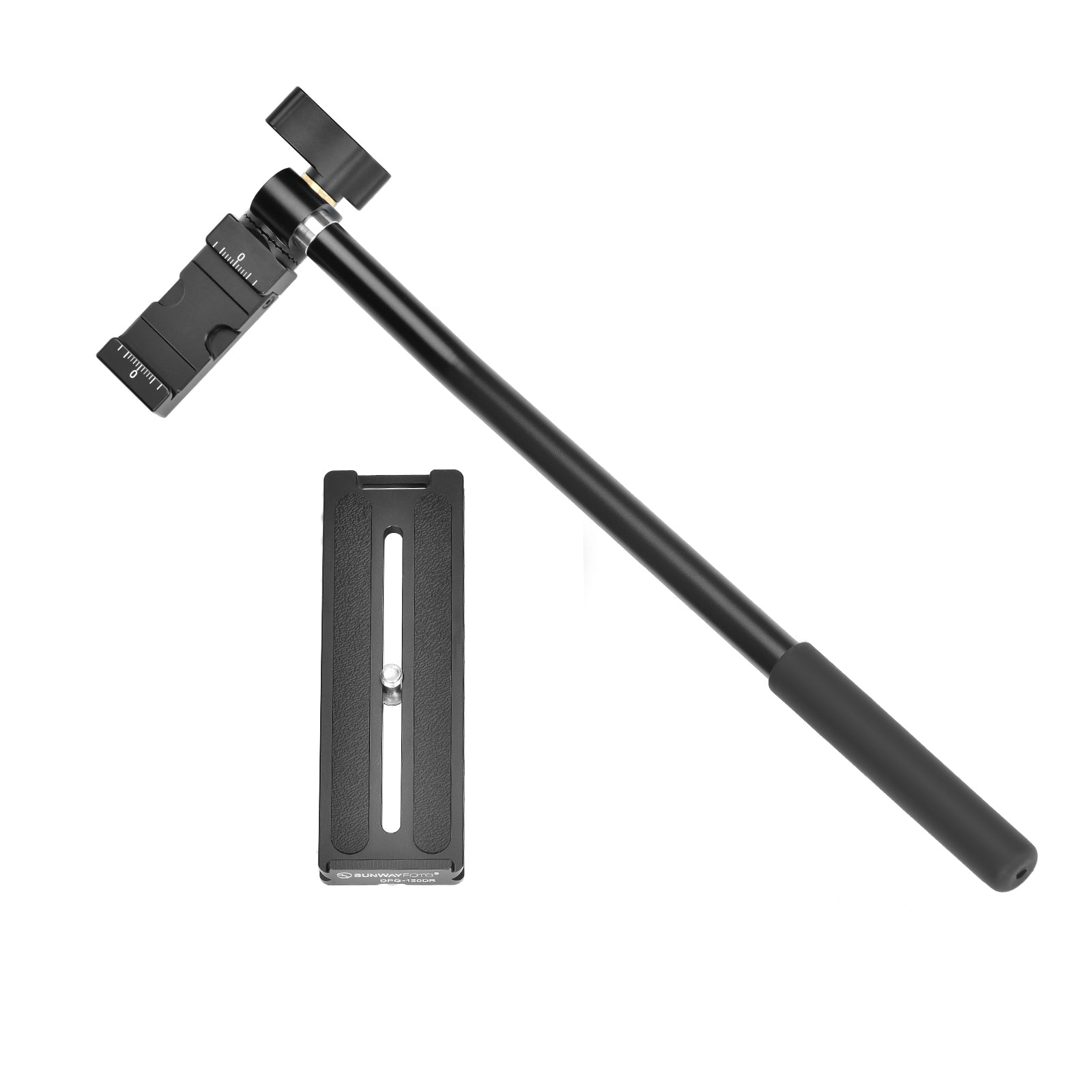SUNWAYFOTO THH-01 Arca Swiss Clamp with Pan Bar Handle, Universal for Tripod Ball Head, Video Head and Tilt Head
