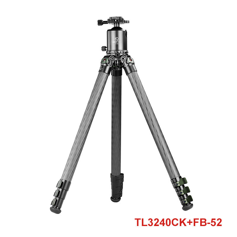 Sunwayfoto TL3240CK Flip locks Carbon Riber Travel Tripod Compact for DSLR Camera, 60'' 32mm 4 Sections Legs, without Center Column, Max Load 44lbs/20kg