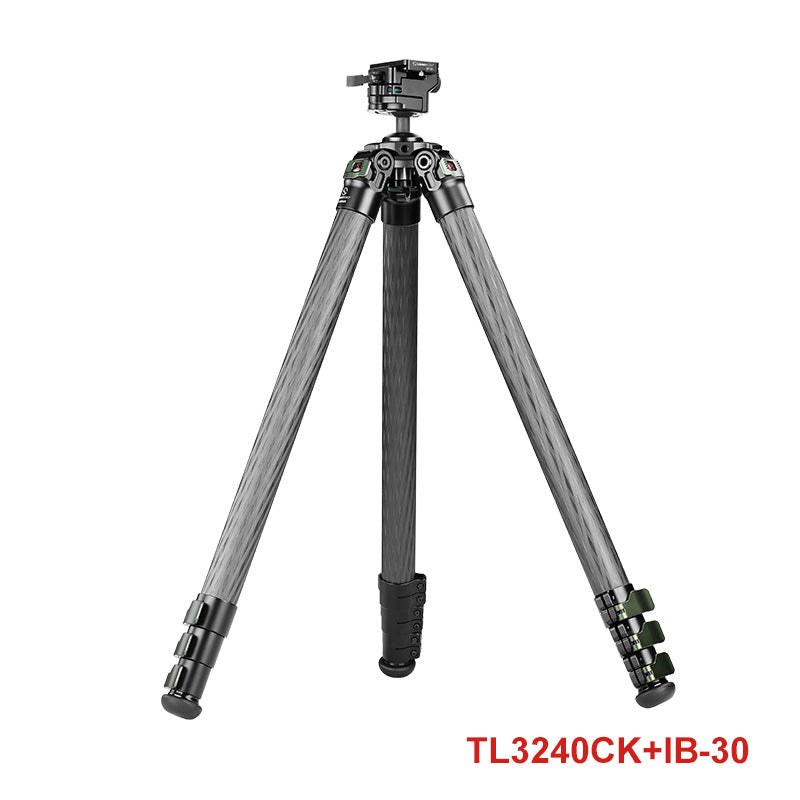 Sunwayfoto TL3240CK Flip locks Carbon Riber Travel Tripod Compact for DSLR Camera, 60'' 32mm 4 Sections Legs, without Center Column, Max Load 44lbs/20kg