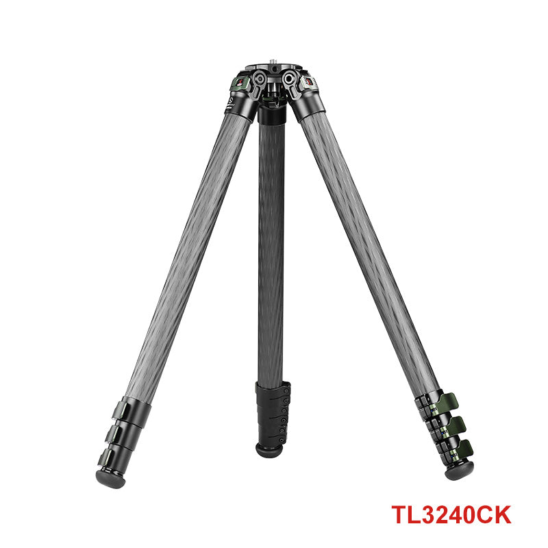 Sunwayfoto TL3240CK Flip locks Carbon Riber Travel Tripod Compact for DSLR Camera, 60'' 32mm 4 Sections Legs, without Center Column, Max Load 44lbs/20kg