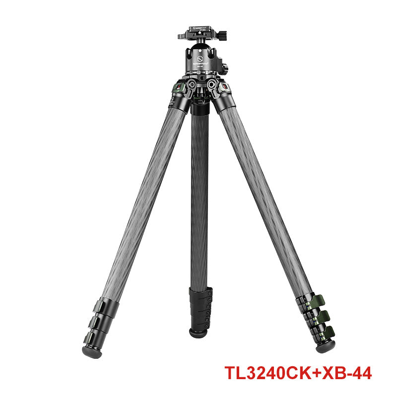 Sunwayfoto TL3240CK Flip locks Carbon Riber Travel Tripod Compact for DSLR Camera, 60'' 32mm 4 Sections Legs, without Center Column, Max Load 44lbs/20kg