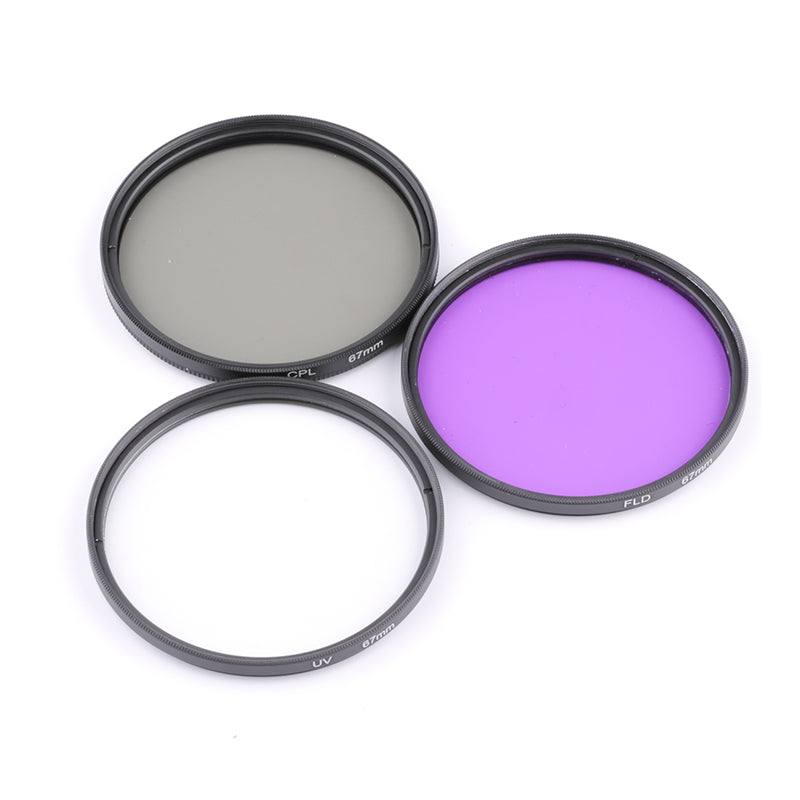 52mm DSLR Camera Filters Kit, UV protection filter+ CPL polarizing filter+ FLD fluorescent filter (3pcs a pack)