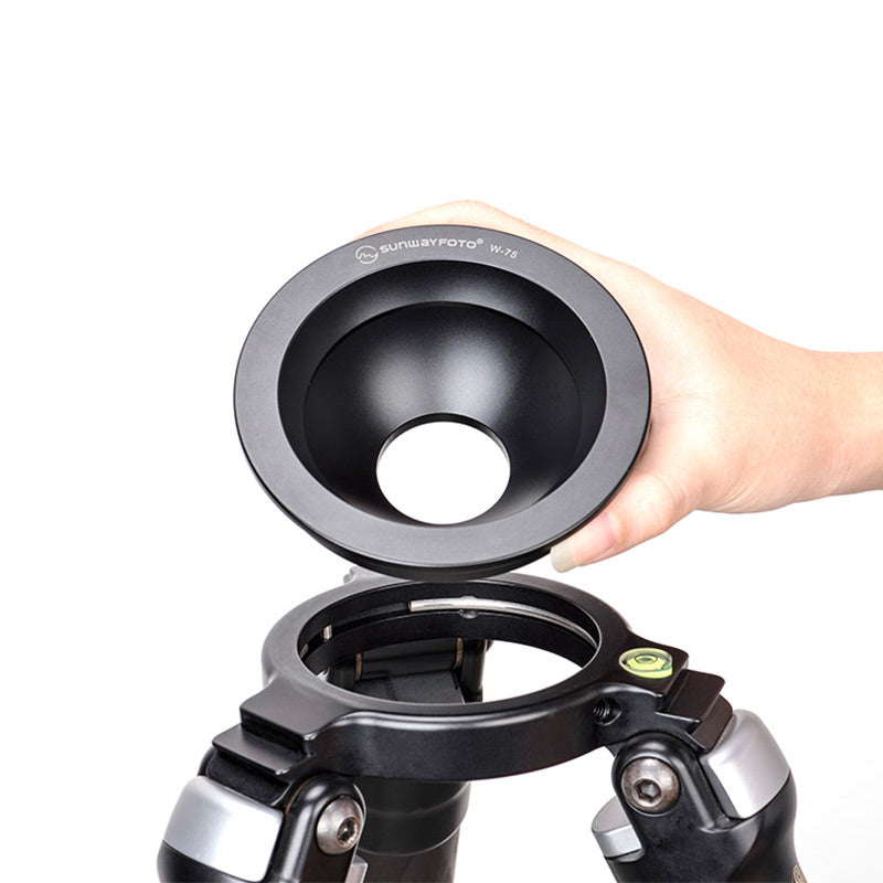 W-75 Tripod Bowl Adapter, mounting the Sachtler FSN-8T or other tilt h