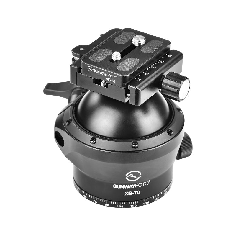 SUNWAYFOTO XB-70DL 70mm Low Profile Tripod Ball Head,Ballhead for Hunting,Load 88.2lb(40KG)