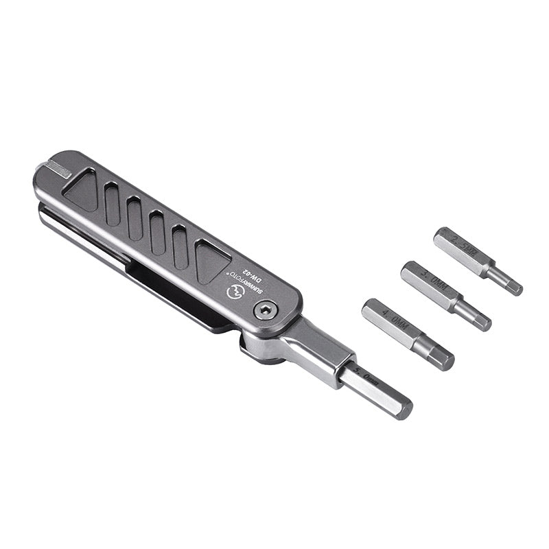 DW-02 Folding Tool Set with Hex Key Wrenches Stainless Steel 2.5/3/4/5mm