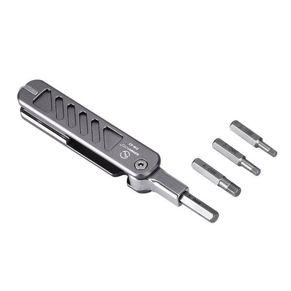 DW-02 Folding Tool Set with Hex Key Wrenches Stainless Steel 2.5/3/4/5