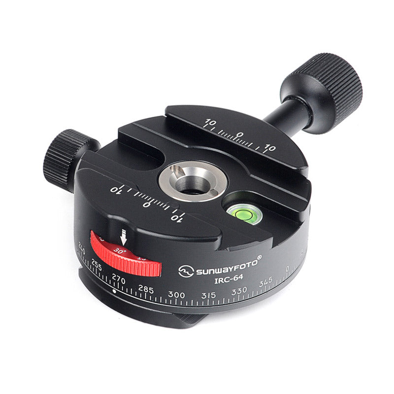 IRC-64 Tripod Head Panoramic Indexing Rotator panning Clamp With arca plate