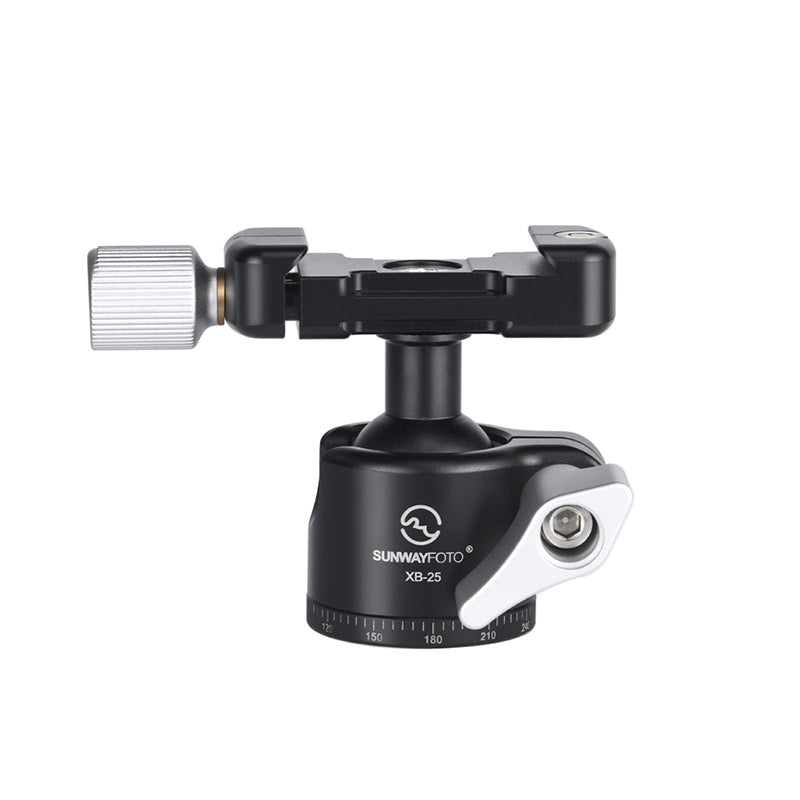 XB-25 25mm Tripod Ball Head, 360 Degree Rotating Panoramic Ballhead with 1/4 inch Quick Release  Plate and for DSLR Load 11lbs