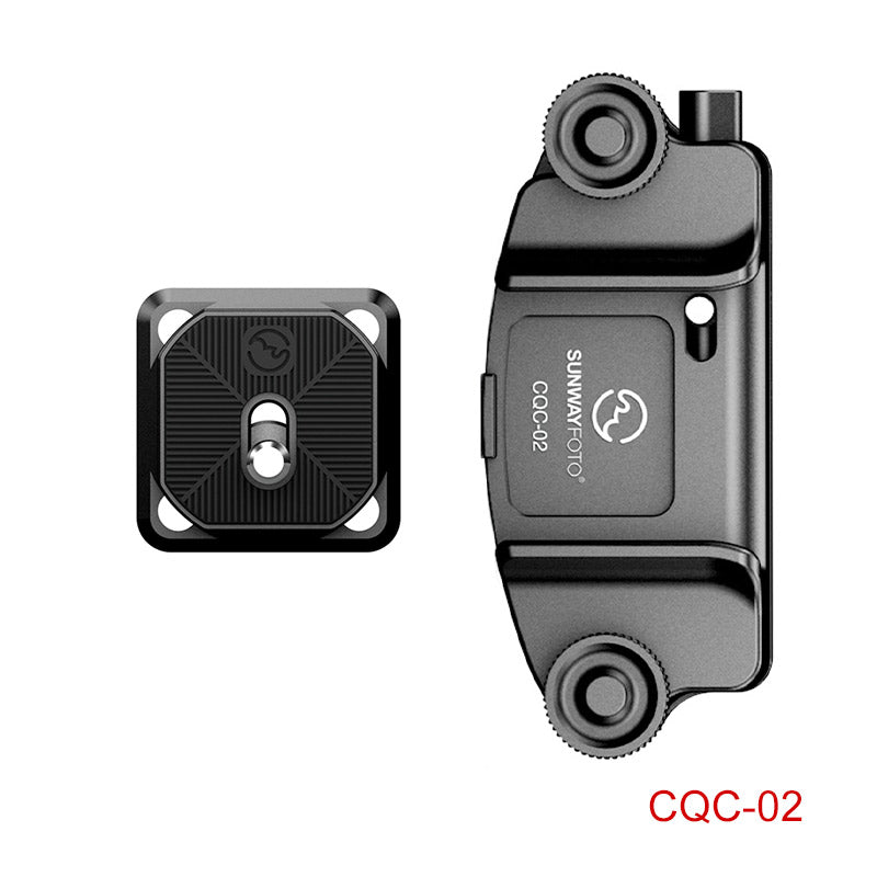 SUNWAYFOTO CQC-01 Capture Camera Clip with Arca Swiss Plate Quick Release System for DSLR,Gopro,DJI OSMO action,Black