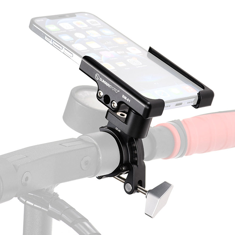 BM-01T Cell Phone Mount for Bike Motorcycle Handlebar Aluminum Smartphone Super Clamp  Smartphone Bike Holder