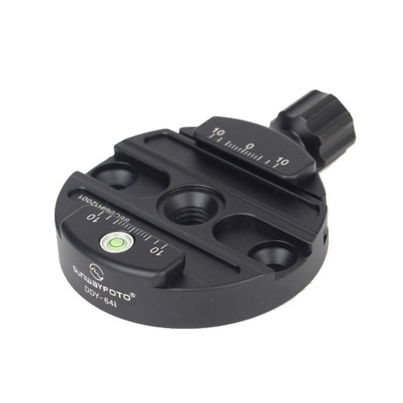 DDY-64i 64mm Discal Arca Swiss Clamp with Screw Knob for Quick Release QR Plate,Arca/RRS Compatible for Tripod Hea