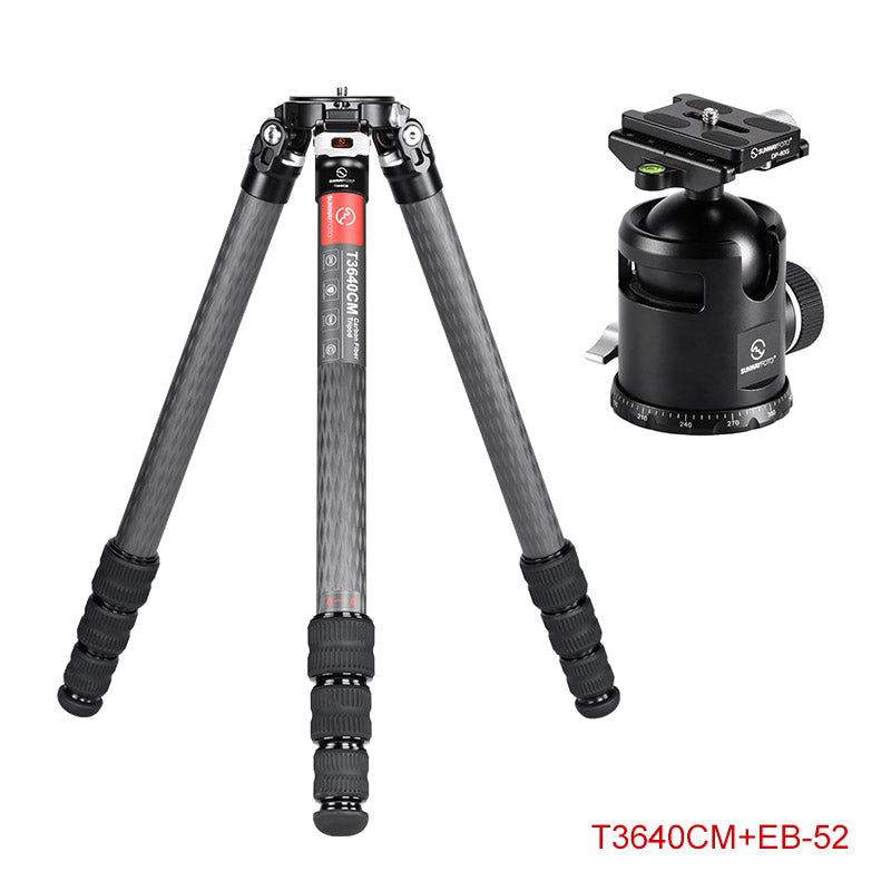 T3640CM	Master Series Carbon Fiber Tripod, 4 Leg Sections, Top Tube Diameter 36mm