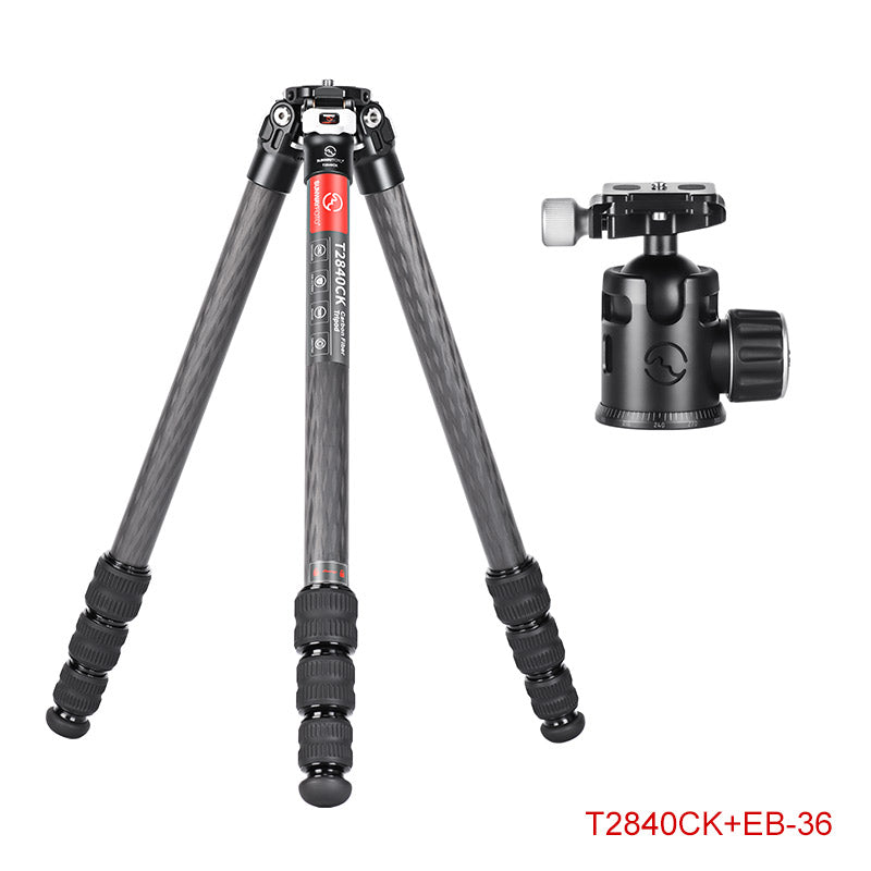 T2840CK	Knight Series Carbon Fiber Tripod, 4 Leg Sections, Top Tube Diameter 28mm