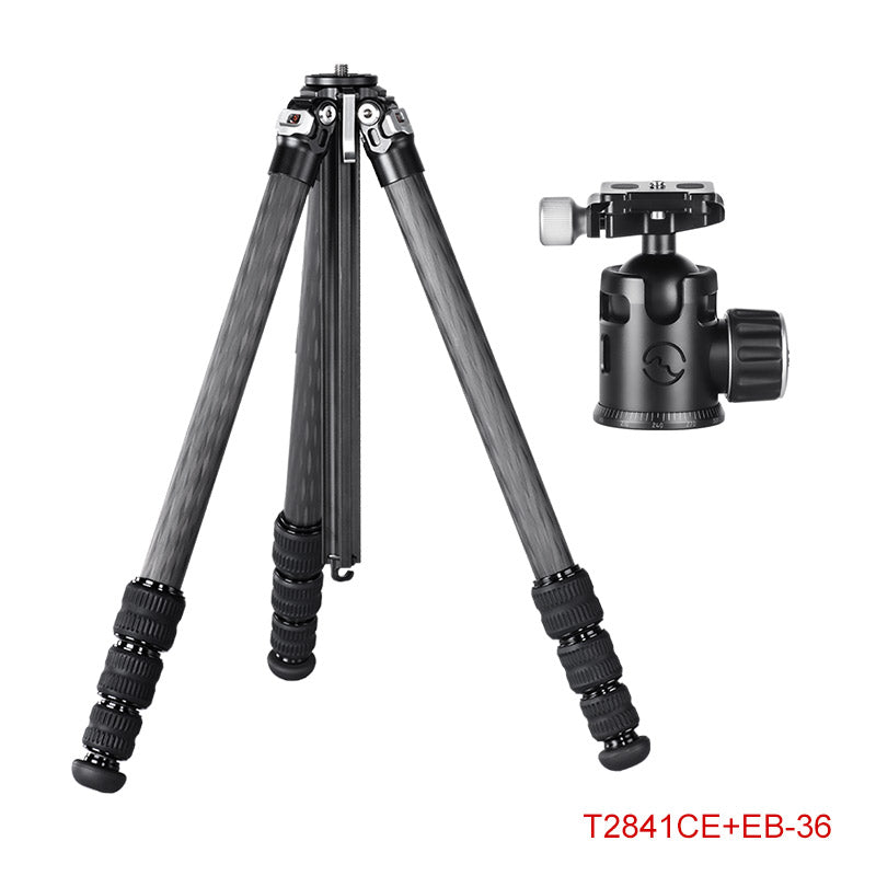 T2841CE	Ultra Compact Series Carbon Fiber Tripod with Special Shaped Center Column, 4 Leg Sections and Top Tube Diameter of 28mm.