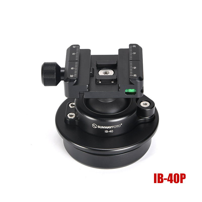 IB-40 Low Profile Inverted Ballhead with Picatinny/Nota Arca Swiss Adapter Clamp for Rifle Tripod