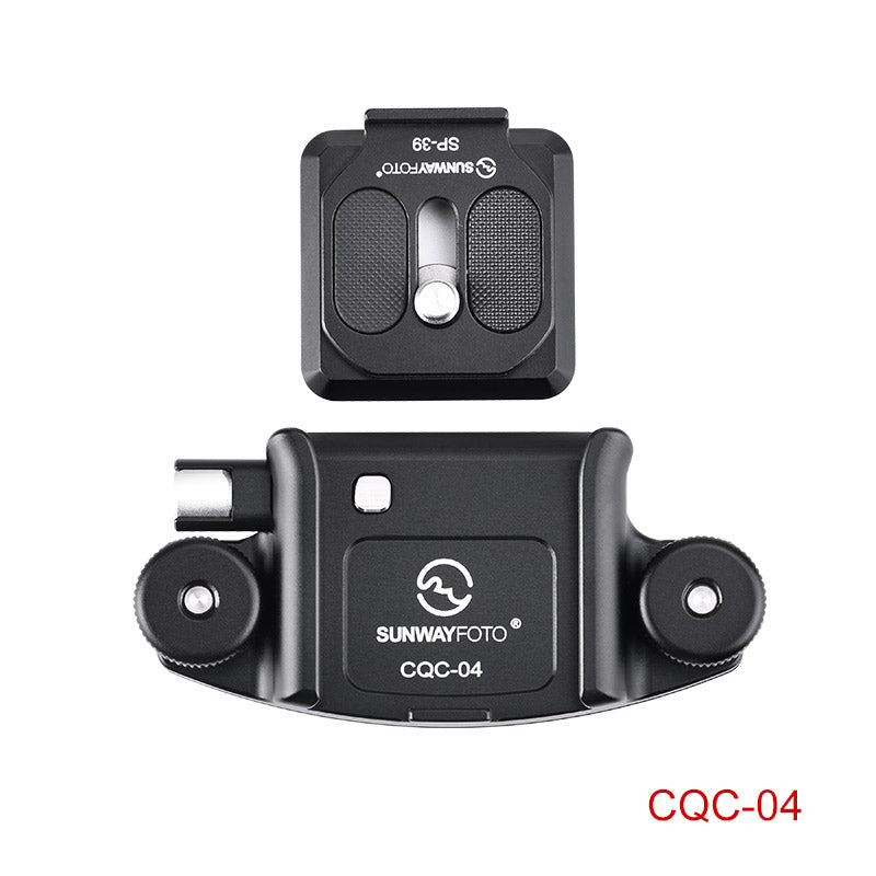 SUNWAYFOTO CQC-01 Capture Camera Clip with Arca Swiss Plate Quick Release System for DSLR,Gopro,DJI OSMO action,Black