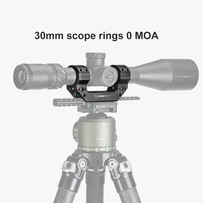 CO-3038-0/20 30mm Scope Rings Mount 0/20 MOA, Center Height 38mm/1.5" for Picatinny Rail Dual Ring One Piece