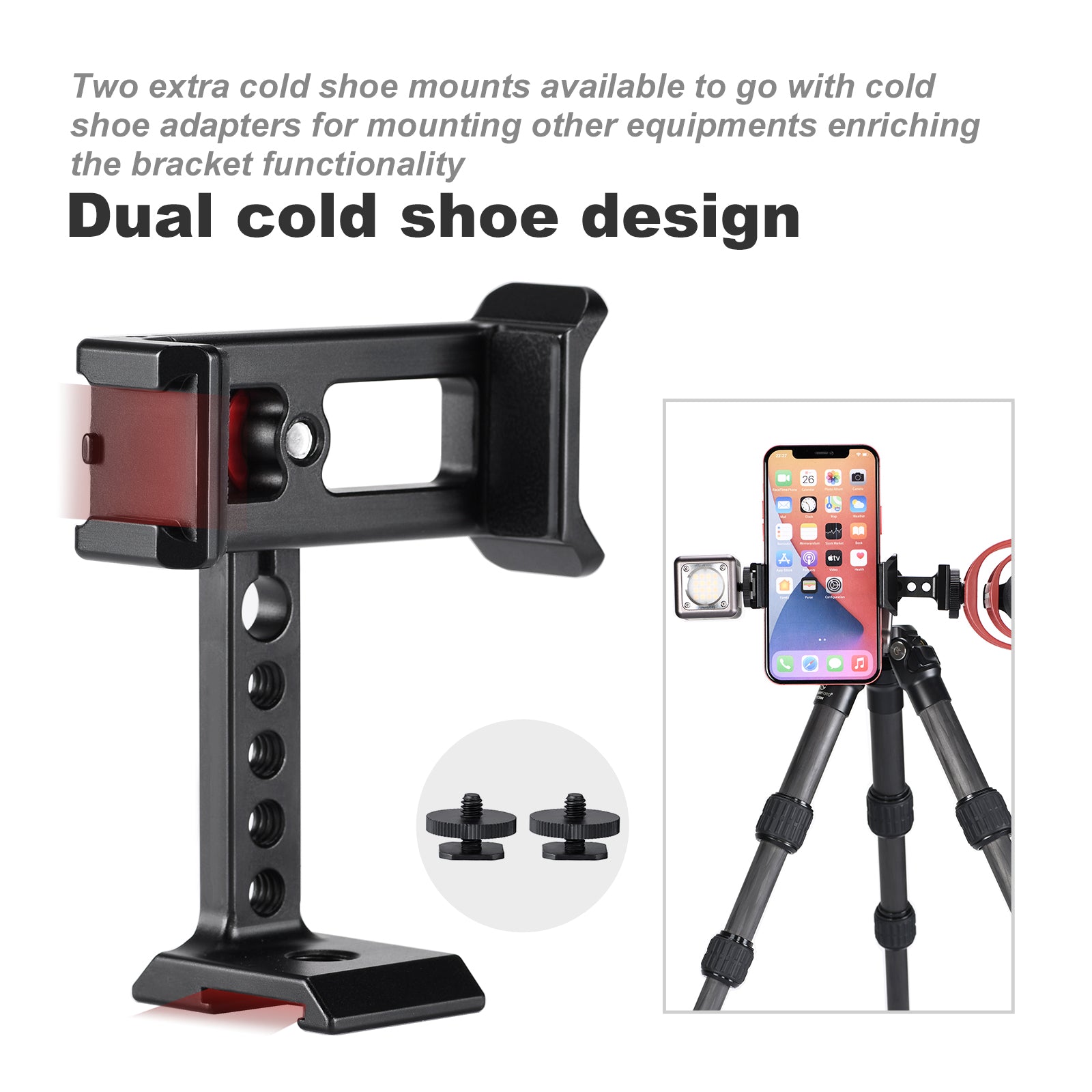 CPC-05 Phone Clamp Tridpod Stand Smartphone Clamp Adapter with Cold Sh