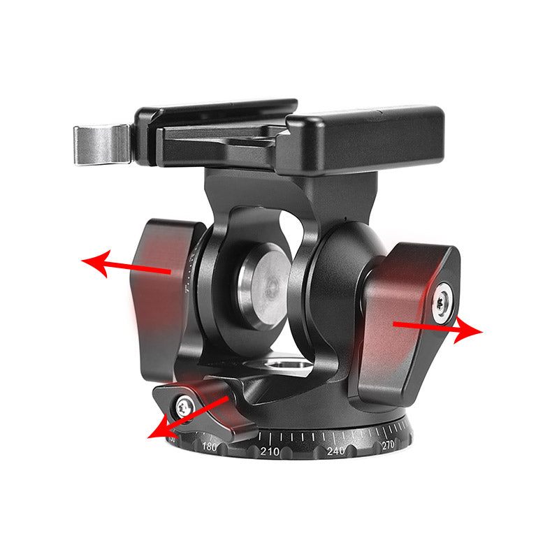 DT-03 Tilt Head with Lever-Release Clamp and Arca Swiss Quick Release Plate DP-60R,2-Way Monopod Head Load 33lb.(15Kgs)