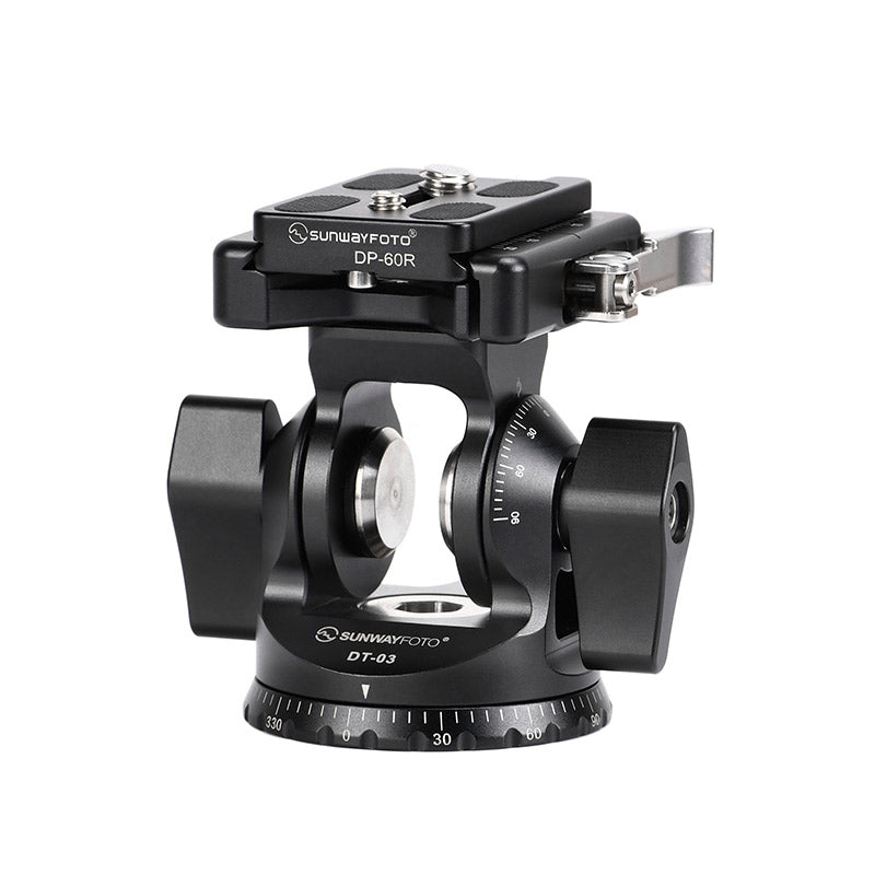 DT-03 Tilt Head with Lever-Release Clamp and Arca Swiss Quick Release Plate DP-60R,2-Way Monopod Head Load 33lb.(15Kgs)