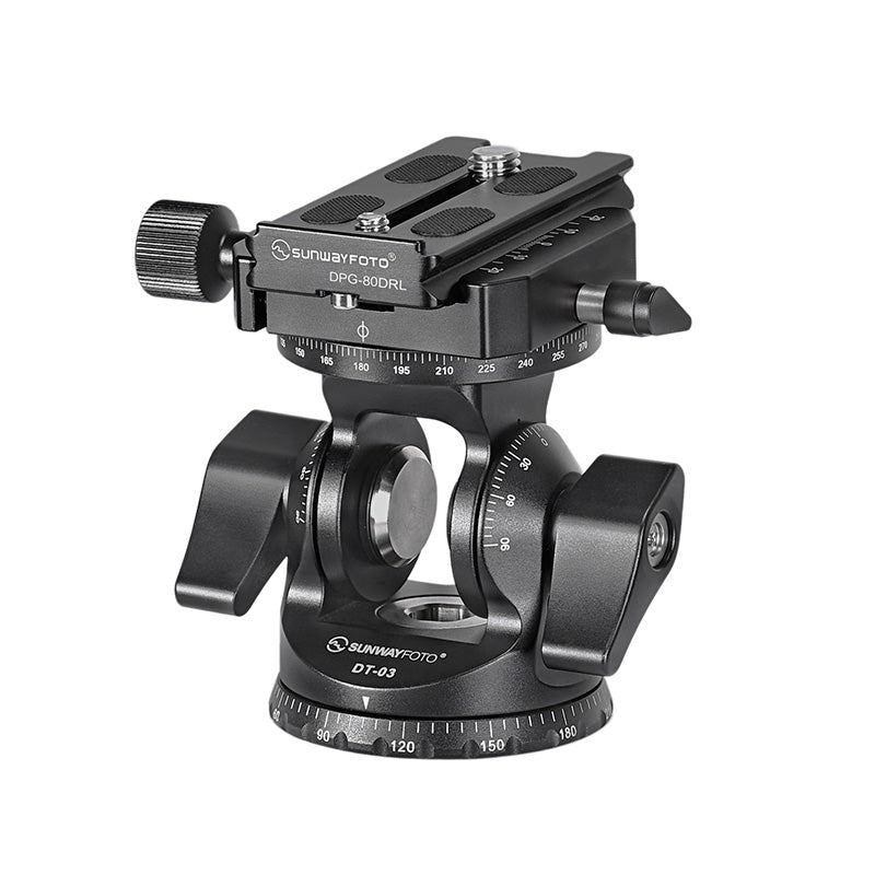 DT-03R Tilt Head with 360 Degree Panoramic Arca Swiss Clamp for Monopod and Tripod 33lbs(15KG) Load Capacity