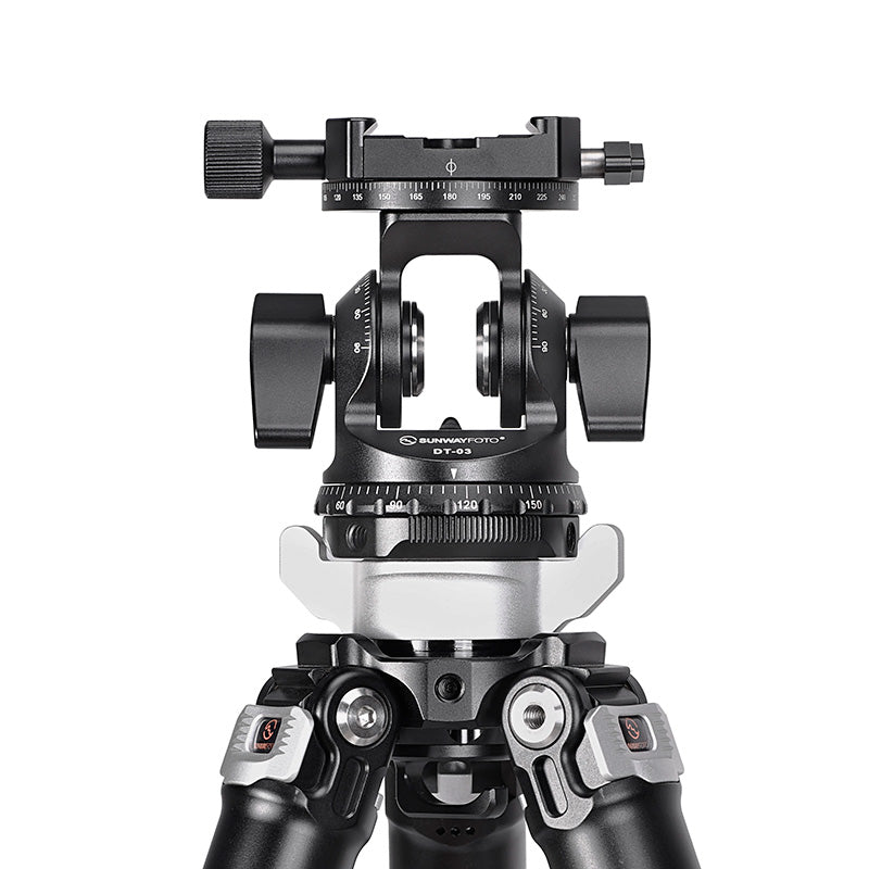 DT-03R Tilt Head with 360 Degree Panoramic Arca Swiss Clamp for Monopod and Tripod 33lbs(15KG) Load Capacity