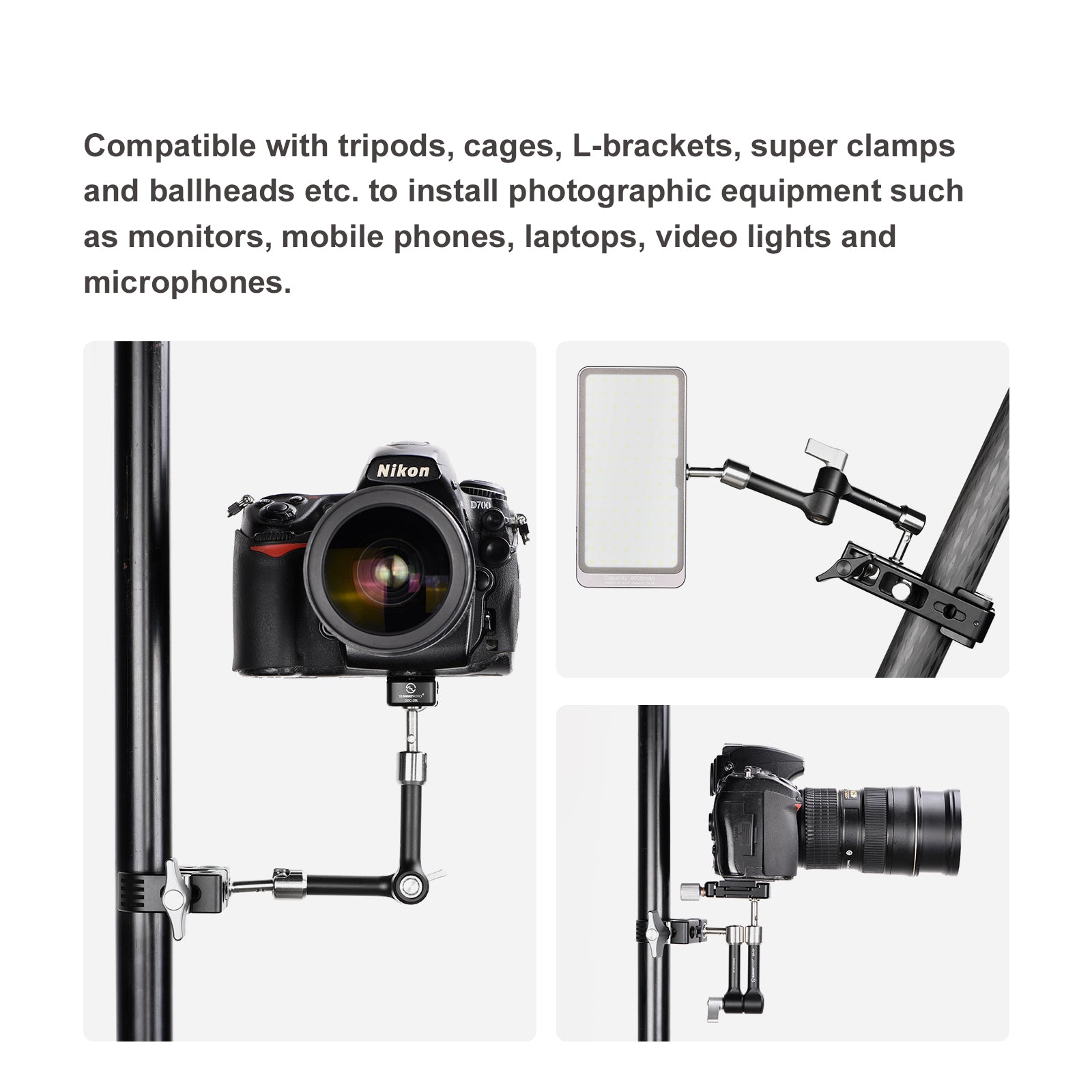 SUNWAYFOTO GA-04 Magic Arm Camera Mount 8.0