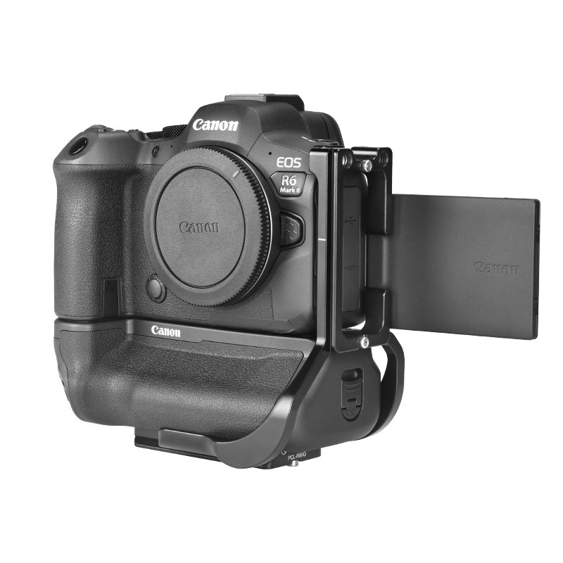 PCL-R6IIG L-bracket for Canon EOS R6II with Battery Grip BG-R10 Arca Swiss Plate