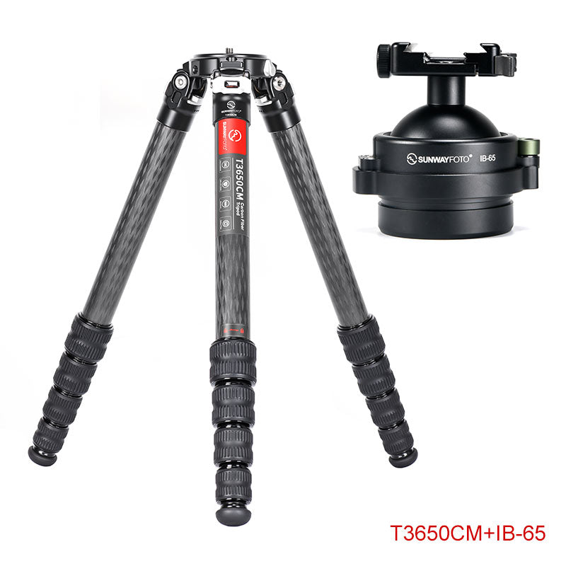 T3650CM	Master Series Carbon Fiber Tripod, 5 Leg Sections, Top Tube Diameter 36mm